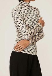 Tory Burch Floral Jersey Turtleneck Flawed