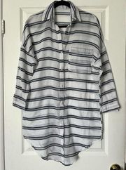 Striped Button-Down Shirt - Size UNKNOWN