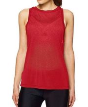 Lorna Jane Dark Red Superfine Active Muscle Tank Top