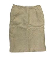Elie Tahari Women Size 8 Cream Pencil Skirt 4-574P
