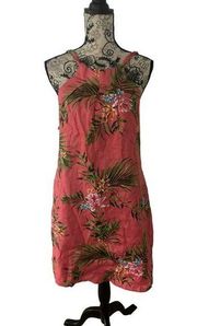 28 PALMS Tropical Print Linen Blend Dress Size Small