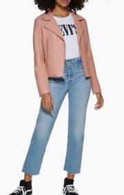 NWT Levi's Faux Leather Moto Jacket in Cameo Pink