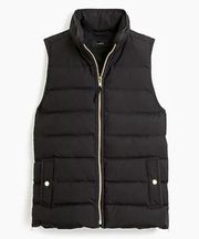 JCREW BLACK PUFFER VEST S