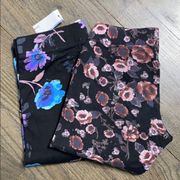 Garage floral Cotton/ Spandex Leggings Lot Of 2