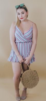 Amusement Striped Romper 