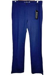 NEW Betabrand Classic Dress Yoga Pant Straight Office Work Wear Blue Women Large