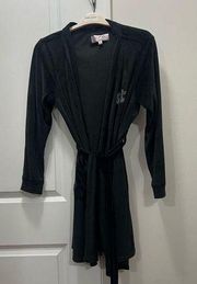 Juicy Couture Black Studded Robe Size S/M