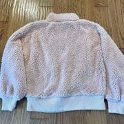 Gap pink high pile Sherpa cozy cropped sweater xs