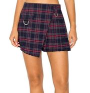 NWT Cali1850 Plaid Skort Navy Blue Red Size Medium M NEW