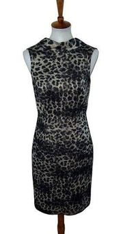 Carlisle Sheath Dress Leopard Black Size 2