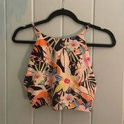 Old Navy tropical floral swim top L