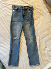 High Rise Straight Leg Jeans 