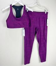 SET CALME Johnny Was Endurance High Waist Leggings & Endurance Sports Bra Medium