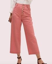 Kate Spade Heather Basket Weave Wide Leg Pant, Sz 8