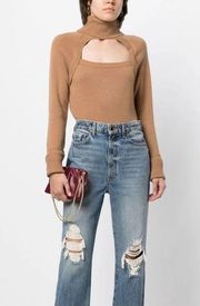 Paige Wool Cut Out Turtleneck Sweater