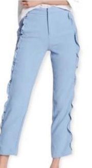 NWT Romeo & Juliette Baby Blue Ruffled Slacks