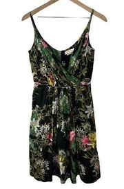 Etoile Welby Black Tropical Floral Print Dress Sz. 6 US 36 EU