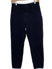 Nili Lotan x Target High Rise Black Ankle Jeans Crop Cropped Mom Jean