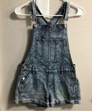 No Boundaries Jean Short Overalls Women's size small