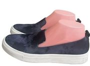 Sanctuary Dreamer Sneakers Slip On Low Top Recycled Black & Blue Size 7 Pre own