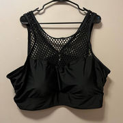 Torrid Womens 5X Black Mesh High Neck Bikini‎ Top