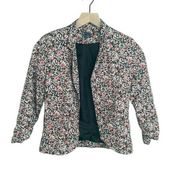 Urban Outfitters Sparkle & Fade Floral ditsi printed open front Blazer size XS