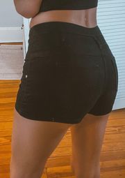 Black High-waisted Shorts