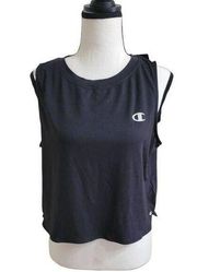 Champion Black Cropped Active Tank Top Size M