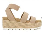 Esprit tan elastic wedges in size 8