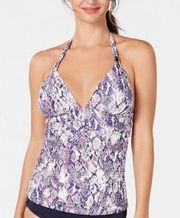 New with tags Calvin Klein python print tankini in size small