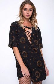 NWT  SUNJASS SWING DRESS IN CELESTIAL BLACK