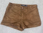 Brown Suede Shorts