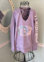 Ron Jon Surf Shop M Purple Ft. Myers Beach Hoodie Sweatshirt Front Pocket NEW