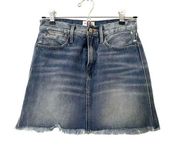 FRAME Le High Distressed Denim Mini Skirt Sz 24