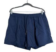 NWT Halara Navy Elastic Drawstring Waist Athletic Shorts Large