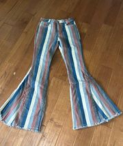 Stripped Flair Jeans