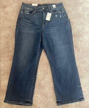 Just blue high waisted wide leg denim jeans size 18 W NWT