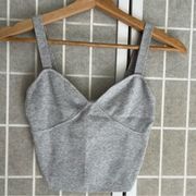 Cropped sweater tank top grayish blue size small