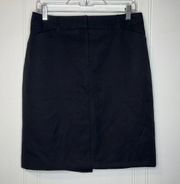 J. Crew skirt black midi wool size 6 business casual