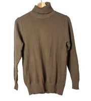 Maison De J Mocha Brown Turtleneck Pullover Sweater S