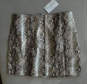 Snakeskin Mini Skirt