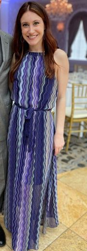 Purple Patterned Maxi