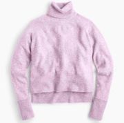Side Slit Supersoft Turtleneck Sweater Lilac Purple Oversized H4131 Wool Size Medium
