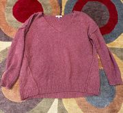 Burnt Red V Neck Sweater Long Sleeve Women’s Small / Medium