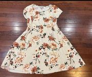 New York blush floral shift dress size small