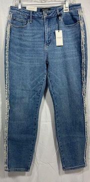 Judy Blue High Waist Slim Fit Side Fray Jeans Size 15 NWT