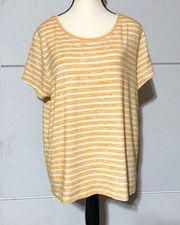 Market & Spruce women’s XL petite yellow & white stripped tee