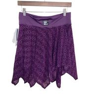 New York Ballet x Danskin NWT Ballet Dance acro handkerchief purple lace skirt