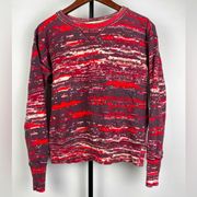 Isabel Marant Pour H&M Red Pattern Crewneck Sweater Top