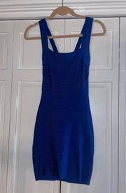 Blue Bodycon Mini Dress